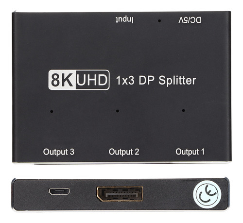 Adaptador 1x3 Displayport Splitter 8k 30hz 4k 144hz Triple M
