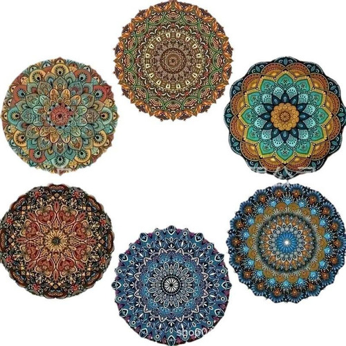 Posavasos Antideslizantes, Lavables A Mano, Con Flores Y Mad