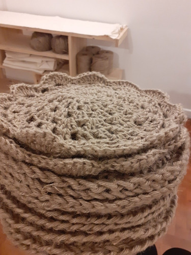 Individuales De Yute Trenzados Y A Crochet