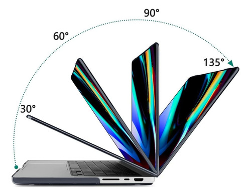 Funda Protector Carcasa Para Macbook Air 13 M3 A3113 M2a2681 Negro M2 A2681/m3 A3113
