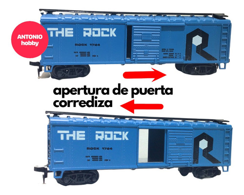 Vagon De Carga 1/87 Ho Model Power The Rock Puerta Corrediza