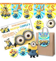 Comprar Kit Imprimible Minions Celeste 100% Editable Villano