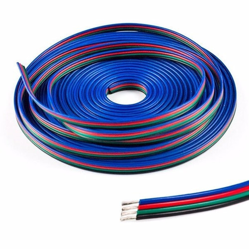 Imagen 2 de 6 de Cable Rgb 1mt.. Para Tira Led U Otros... 4 Cables. Por Metro
