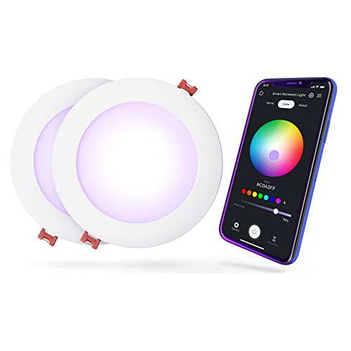 Kit De Iluminación Empotrada Led Delgada Wifi Smart 6 ...