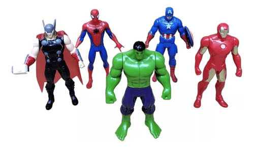 Figuras De Acción Avengers X 5 10cm