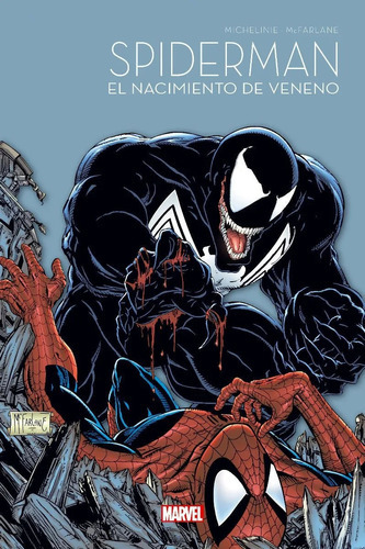 SPIDERMAN 5 EL NACIMIENTO DE VENENO, de Todd McFarlane, David Michelinie. Editorial Panini, tapa dura en español, 2022