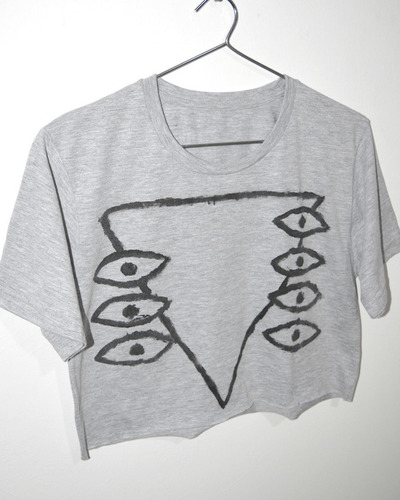 Imagen 4 de 6 de Croptop Lilith Evangelion Anime Gris Melange Caustico