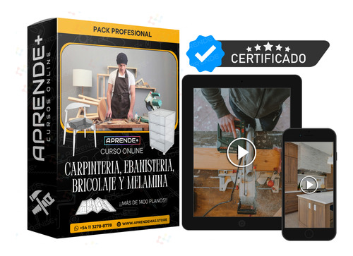 Curso Carpintería, Ebanistería, Bricolaje Y Melamina + Plano
