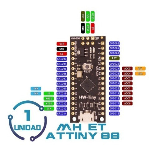 1 Unid Mh-et Attiny88 Modelo Arduino Nano V3.0 