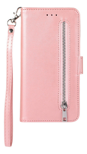 Funda Para Samsung Galaxy A7 2018/ A8 2018/ J4 2018, Funda Tipo Cartera Con Cierre, Correa Para La Muñeca, Función Atril