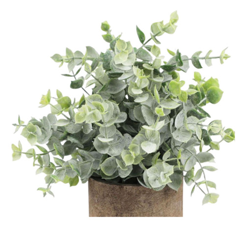 Planta Suculenta Falsa Artificial En Maceta Mini Eucalipto