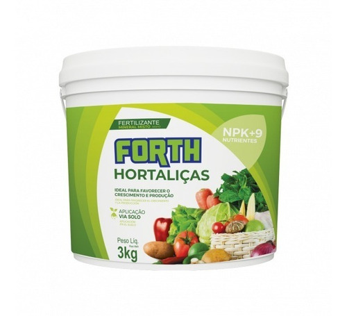 Forth Hortaliças 3kg - Fertilizante Completo Para Sua Horta