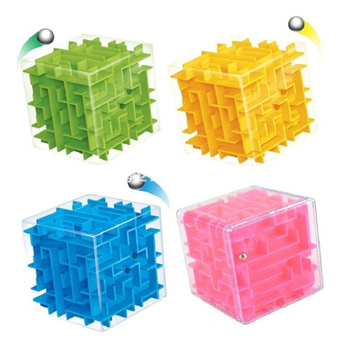 Cubo Laberinto Antiestrés Tea Ansiedad Souvenir Juguete X 1