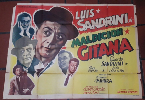 Afiche Original-maldicion Gitana-luis Sandrini (Usado)