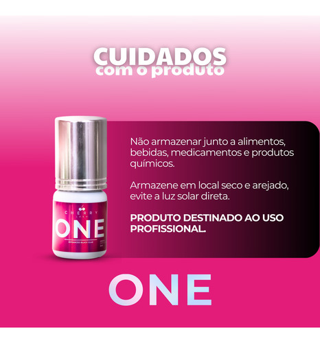 Cola Cherry One 3ml Extensão Cilios Fio A Fio Alongamento
