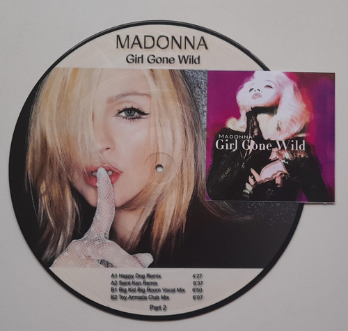 Madonna Girl Gone (p2) 12 Pict Disc Vinilo Franc 12 Mx Happy