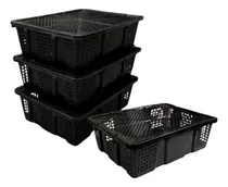 Comprar Canasto Organizador Con Tapa Cajon Apilable Pack X4 Ideal Organización Hogar