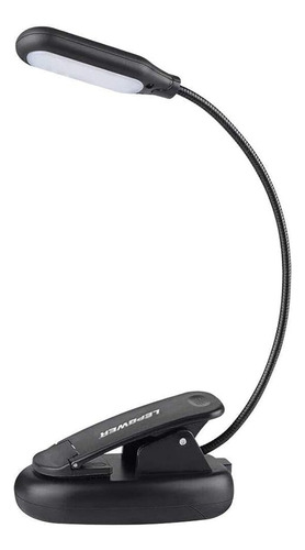 Luz De 5 Led De Libro Con Clip Funciona Con Bateria Y Usb