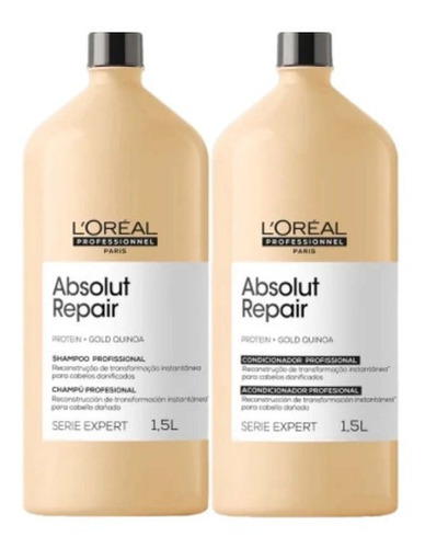 Kit Absolut Repair Gold Quinoa L'oréal Shampoo+condicionador