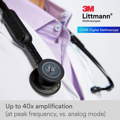 Estetoscópio 3m Littmann Core Digital Bluetooth Preto 8480 Black