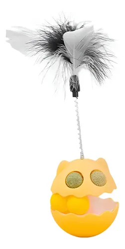 Juguetutto Sonajero De Madera Con Forma De Gato – Color Amarillo, Juguete Musical Y Sensorial Para Bebés