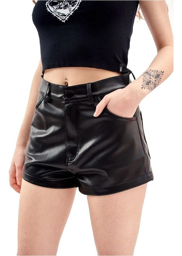 Short Pu Mujer 47 Street Livia Negro