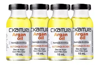 Kit Ampola C.kamura Argan Oil Nutrição 15ml C/ 4 Unidades