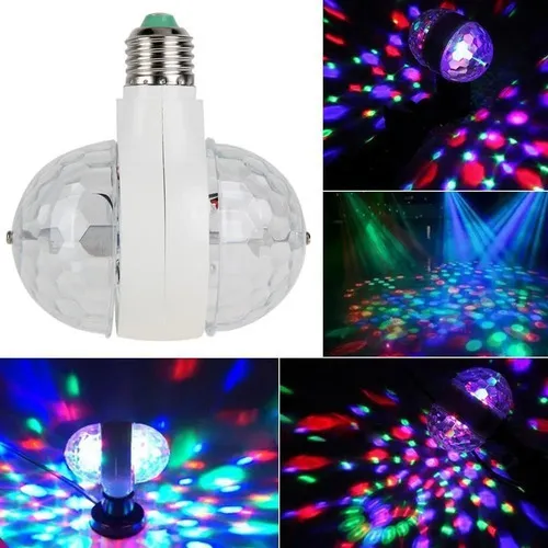 Lampara Giratoria Led Doble De Colores Rgb Rotating Lamp