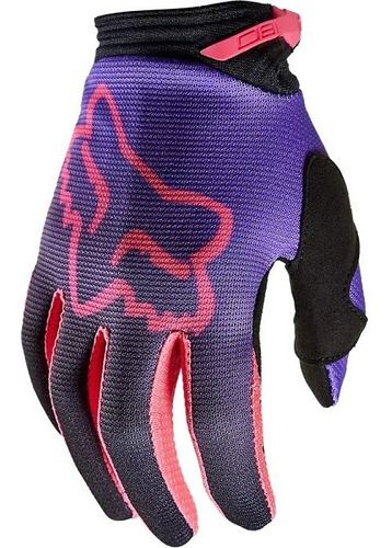 Guantes Niña Fox 180 Toxsyk Negro/rosado