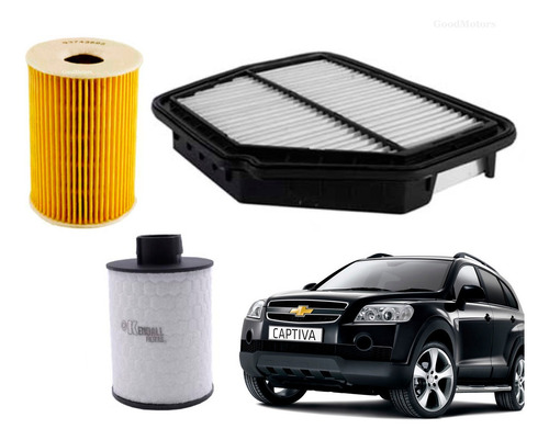 Kit Filtros Chevrolet Captiva 2.0 07 - 13 Diesel