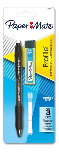 Lapicero Paper Mate Profile Con Borradores Y Minas 0.7 Mm
