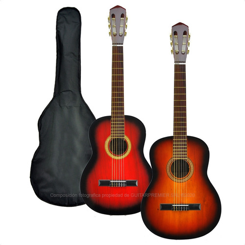 Guitarra Acustica Cuerdas Nylon Criolla +funda +pua Colores