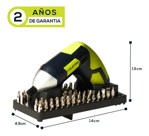 Atornillador Eléctrico Klatter Inalámbrico 3,6 V - 54 Brocas | Cuotas sin  interés