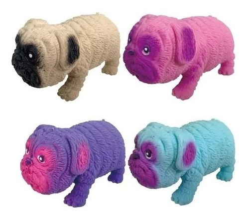 Squishy Perro Pug Antiestrés Sensorial Apretable Squishies