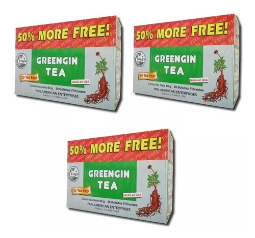Pack 3 Greengin Tea Americano