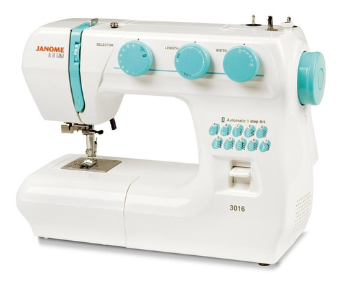 Imagen 1 de 3 de Máquina de coser recta Janome 3016 portable blanca 220V