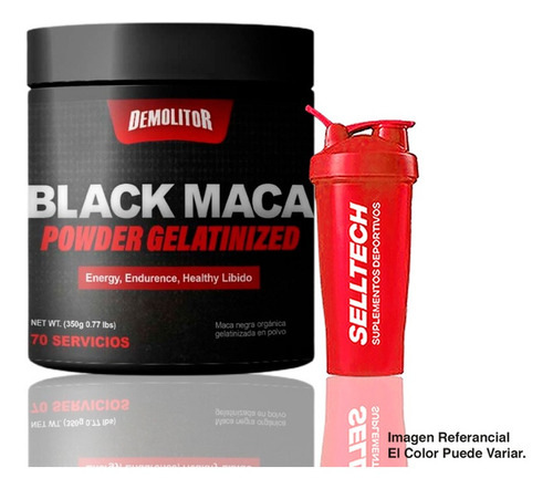 Maca Negra Demolitor Black Maca Powder 350gr + Shaker