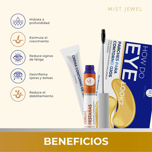 Kit Belleza En Tu Mirada | Contorno Ojos Pestañas Y Ojeras