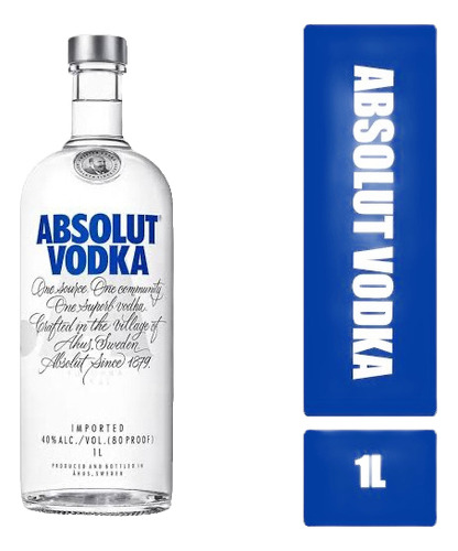 Vodka Absolut Original 1l - Pacote Com 2 Unidades