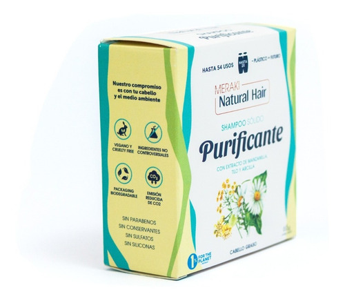 Shampoo Sólido Meraki Naturalhair Purificante Cabello Graso