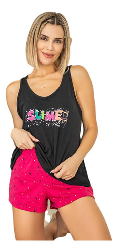 Pijama Mujer Slime Verano Estampado Bianca Secreta 24013