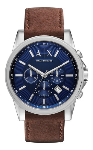 Reloj Hombre Armani Exchange Outerbanks Piel Ss Color de la correa Marrón