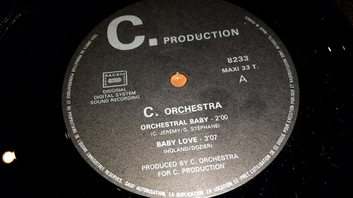 C Orchestra Baby Love Vinilo Francia Excelente Tema 89 (Usado)