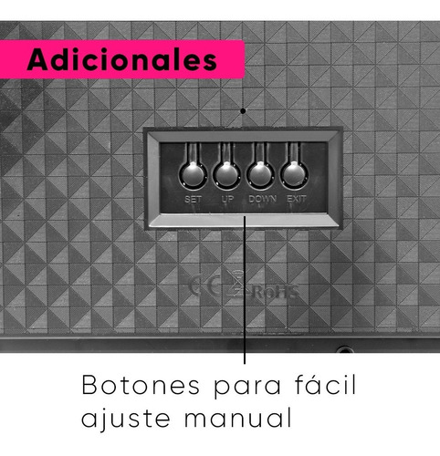 Reloj De Pared Led Termómetro Calendario 8 Alarmas 32x32cm +