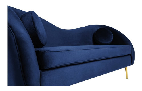 Sofá Salas Modernas Minimalistas Sillones Retro Lounge Color Azul