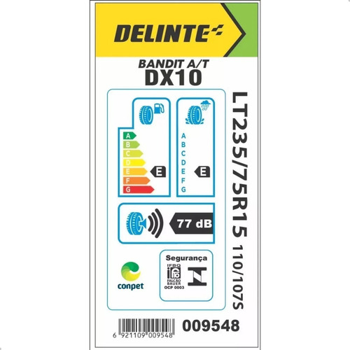 2 Pneu 235/75 15 A/t Ranger Hilux Blazer L200 Delinte Dx10