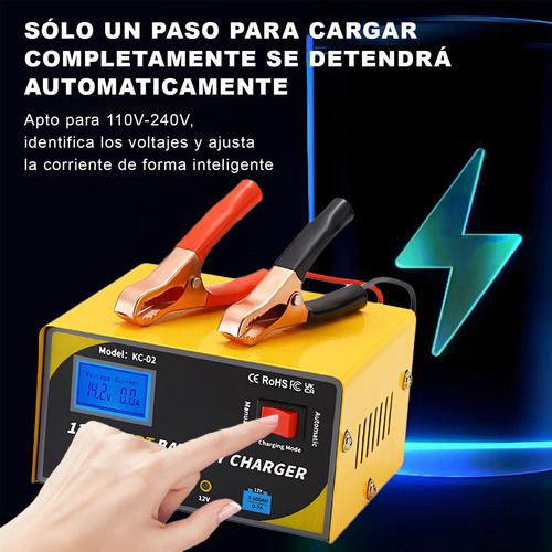 Cargador De Batería Automático Inteligente De 12 V/7 A