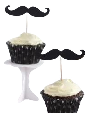 Palitos Bigotes Para Decorar Cupcakes Topper Moustache