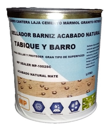 Sellador Cantera Barro Cemento Ladrillo Apariencia Natural4l