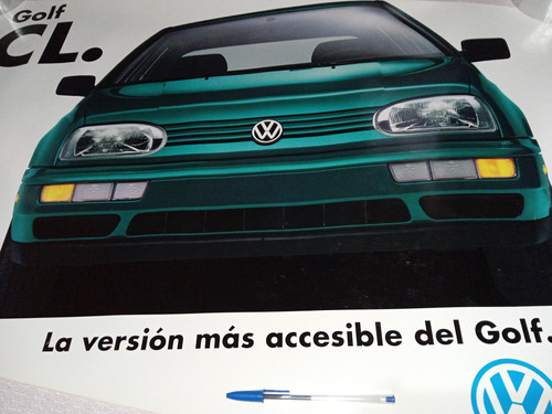 Poster Volkswagen Golf. 100% Original De Agencia. 1994.. 